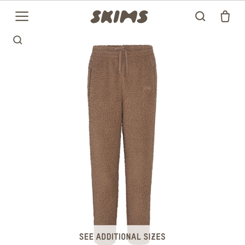 Skims teddy collection joggers